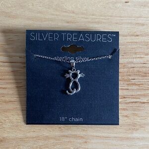 Sterling Silver Cat Necklace
